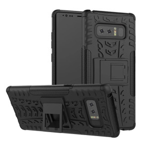 Силиконов гръб ТПУ Hybrid с твърда част и стойка за Samsung Galaxy Note 8 N950F черен